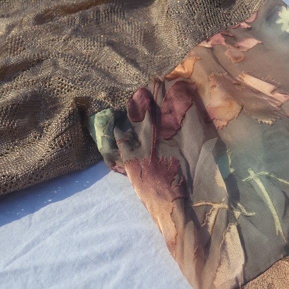 Vintage Floral Lace & Silk Cottagecore Spencer Alexis Cardigan Jacket XL - Picture 12 of 17